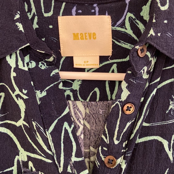 Anthropologie Maeve Franziska Bunny Print Shirtdress (Size 0P) - Picture 3 of 8